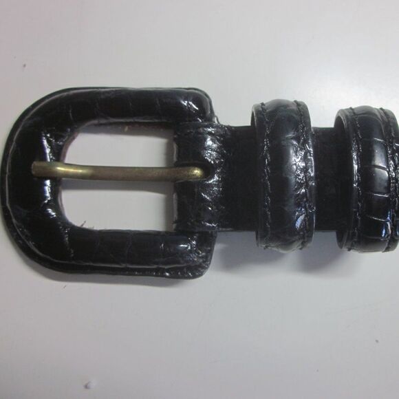 Reptiles House Black Crocodile Belt  Womens Size XS 1\